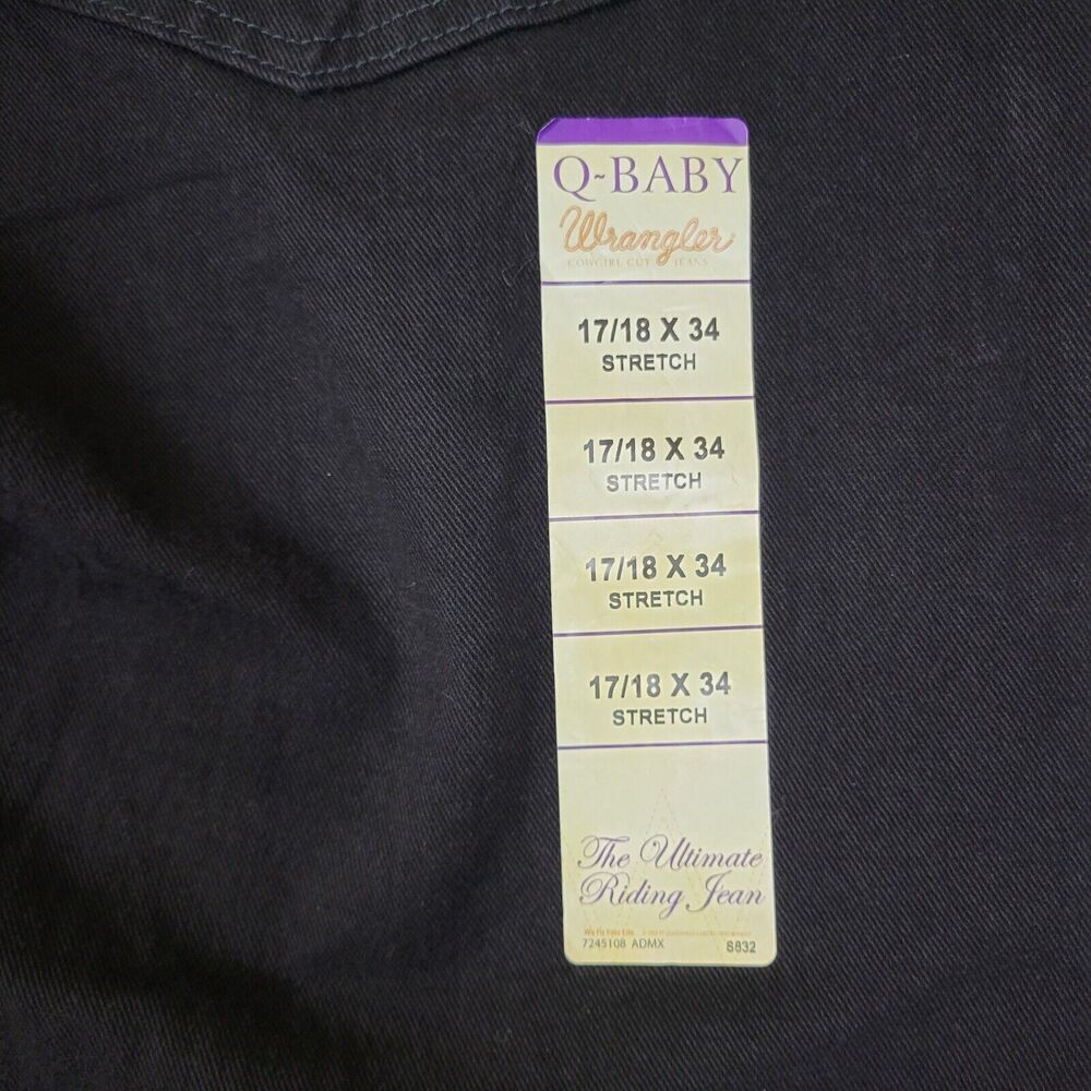 Wrangler Jeans Womens 17/18x34 Black Q Baby Stretch Bootcut Slimming Pockets New - Picture 8 of 16